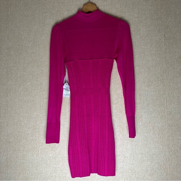 Anthropologie Pink Rose Size XS Long Sleeve Dress - Picture 3 of 6